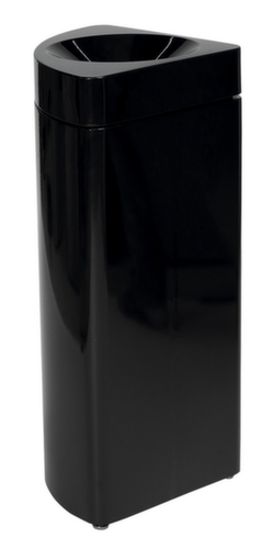 Zelfblussende container van recyclebaar materiaal probbax®, 40 l, zwart, bovendeel zwart  L
