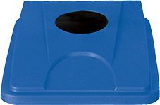Deksel probbax® voor flesseninworp voor afvalverzamelaar, blauw  L