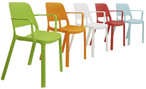 Mayer Sitzmöbel stapelstoel myNUKE geschikt voor outdoor + armleuningen, wit  L