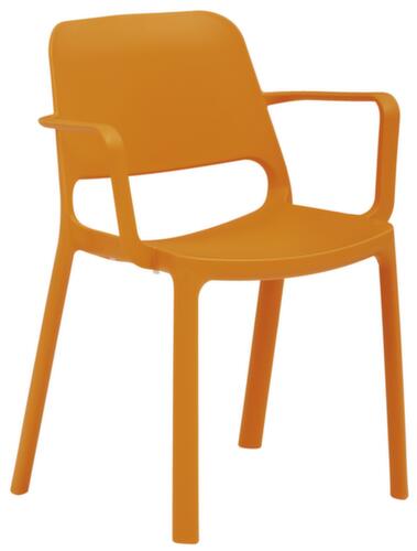 Mayer Sitzmöbel stapelstoel myNUKE geschikt voor outdoor + armleuningen, oranje