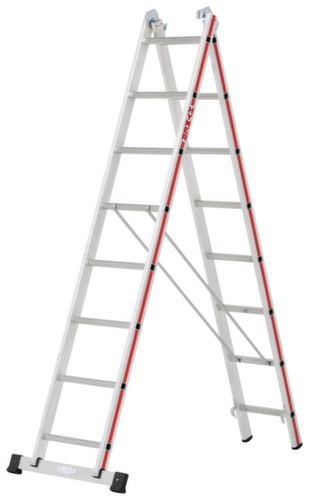 Hymer Tweedelige multifunctionele ladder SC 40, 2 x 8 sporten met profiel