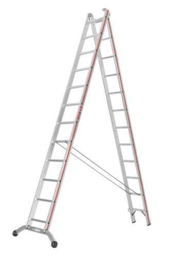 Hymer Tweedelige multifunctionele ladder SC 60, 2 x 12 sporten met antislipprofiel