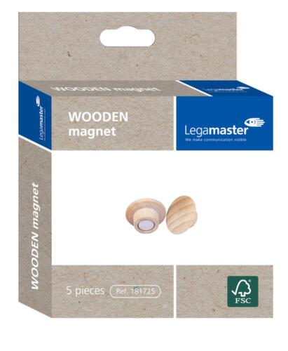 Legamaster Magneet WOODEN, natuur, Ø 25 mm  L