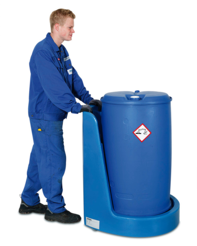vatenroller van PE, voor 1 x 200 liter stalen vat of 1 x 220 liter kunststof vat  L