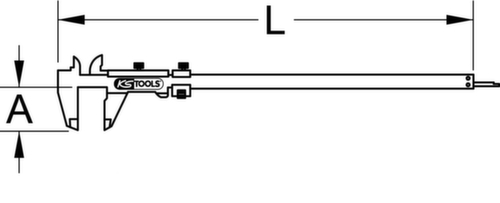 Remklauwmeter werkplaats 0-300mm  L