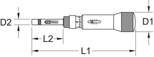 1/4" ESD Torque Schroevendraaier Micrometer Schaal  L