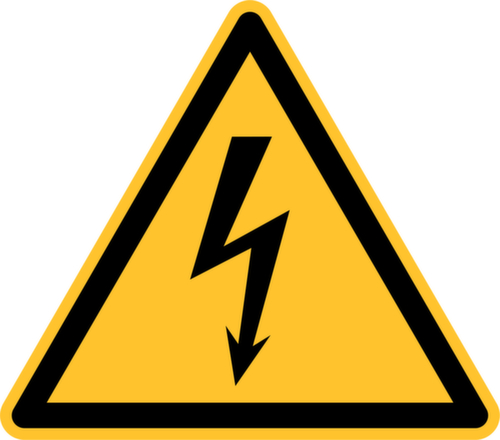 Waarschuwingsbord voor elektrische spanning, wandbord  L