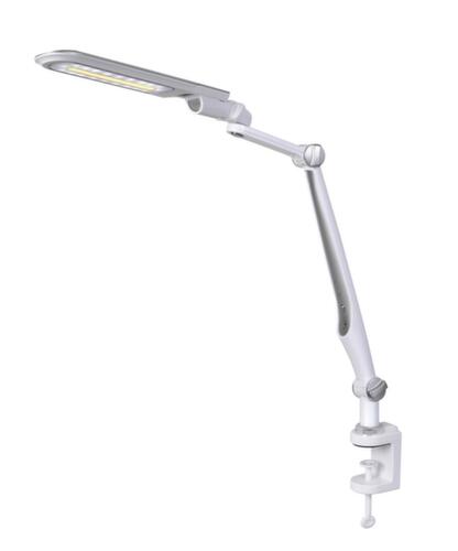 Hansa flexibele LED-tafellamp Multiflex met voet of klem, licht daglicht- tot warmwit, wit/zilver  L