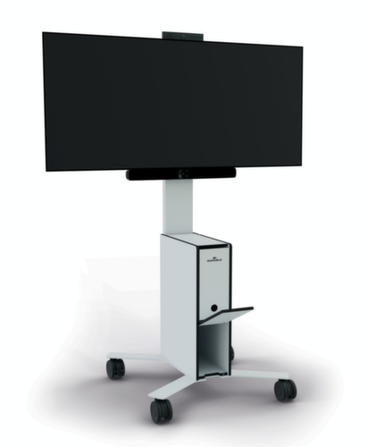 Durable verrijdbare tv-tafel COWORKSATION®, hoogte x breedte x diepte 1292 x 572 x 574 mm  L