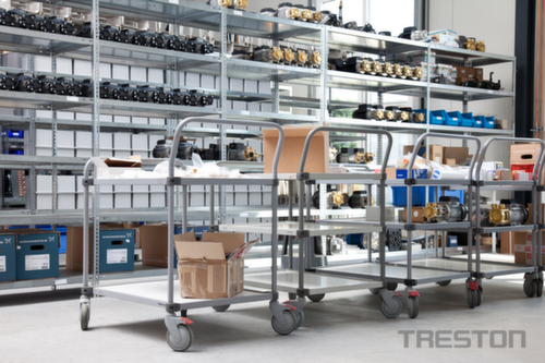 Treston ESD-plankwagen 1000x530 mm, draagvermogen 300 kg, 4 etages  L