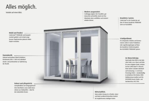 Kleusberg Wand-geluidsabsorber TRENDLINE voor multifunctionele cabine, breedte 500 mm
