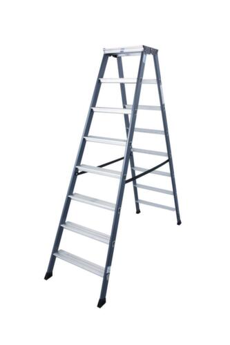 Krause Geëloxeerde dubbele ladder MONTO® SePro D®, 2 x 8 treden met antislipprofiel  L