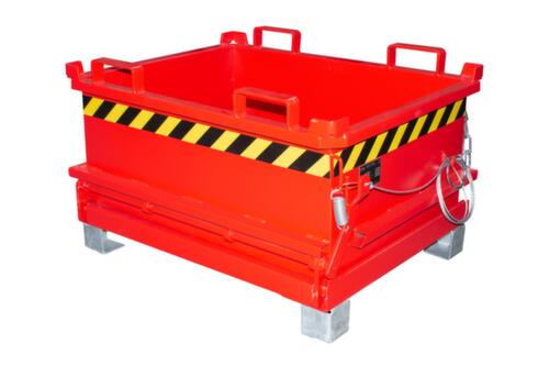 Bauer Mini-bodemklepcontainer MSB 250 in RAL3000 vuurrood  L