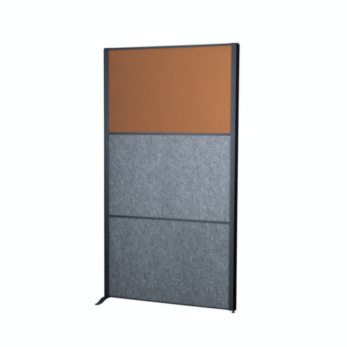 MAUL Scheidingswand-bord MAULconnecto, hoogte x breedte 1800 x 1000 mm, wand donkergrijs/bruin  L
