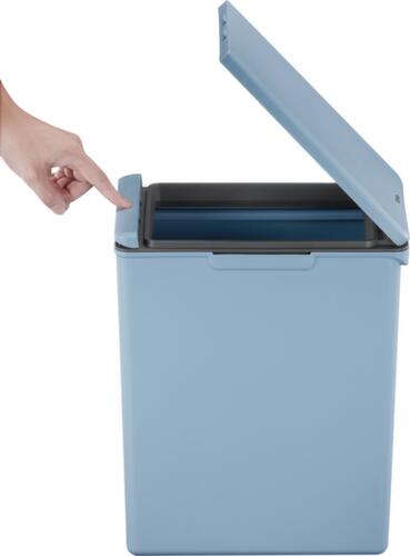 Afvalverzamelbak EKO met touchdeksel, 20 l, blauw, deksel blauw  L