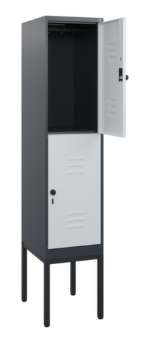 C+P Dubbeldekse locker Classic Plus, vakbreedte 400 mm  L