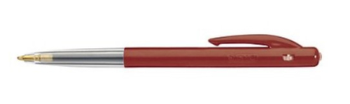 BIC® Balpen M10 Clic Fine, letterkleur rood, schacht rood/transparant  L