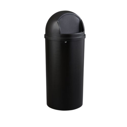 Rubbermaid Brandremmende afvalbak Marshal® Classic, 57 l, zwart, deksel zwart  L
