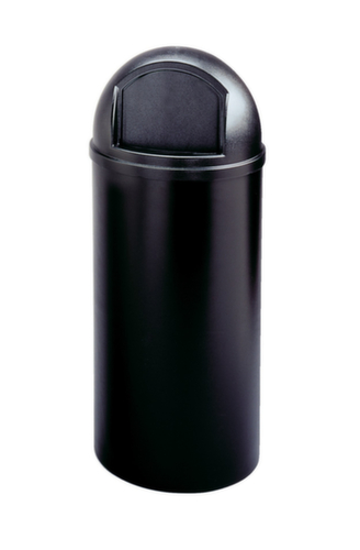 Rubbermaid Brandremmende afvalbak Marshal® Classic, 57 l, zwart, deksel zwart  L