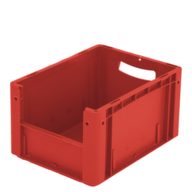 Euronorm zichtbare opslagcontainer met toegangsopening, rood, HxLxB 220x400x300 mm