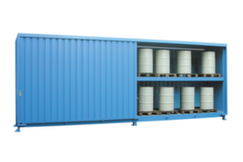 Lacont Stellingcontainer voor gevaarlijke stoffen voor maximaal 72 vaten van 200 liter