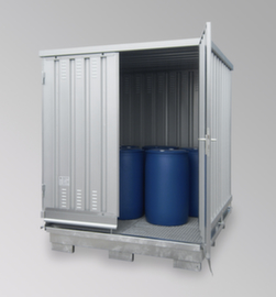 Lacont Container voor gevaarlijke stoffen voorgemonteerd, opslag passief, breedte x diepte 2075 2075 mm