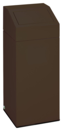 Afvalverzamelaar inclusief sticker, 45 l, RAL8014 sepiabruin, deksel bruin