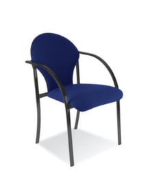 Nowy Styl Bezoekersstoel met gebogen armleuningen, zitting stof (100% polyolefine), blauw