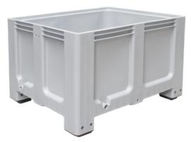 Grote container voor koelhuizen, inhoud 610 l, grijs, 4 voeten