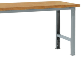 Aanbouwtafel voor montagetafel met zwaar onderstel, breedte x diepte 1750 x 750 mm, plaat beuken