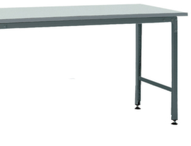 Aanbouwtafel voor montagetafel met licht frame, breedte x diepte 1000 x 750 mm, plaat lichtgrijs