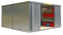 Säbu Gegalvaniseerde materiaalcontainer FLADAFI® met 2 modules
