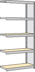 regalwerk Inhaakstelling voor spaanplaten met legborden, hoogte x breedte x diepte 2000 x 1005 x 326 mm, 5 legborden