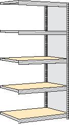 regalwerk Inhaakstelling voor spaanplaten met legborden, hoogte x breedte x diepte 2000 x 1005 x 526 mm, 5 legborden