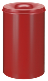 Vlamdovende prullenmand van staal, 110 l, rood, bovendeel rood