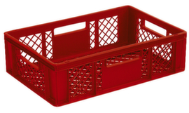 Euronorm stapelcontainers Basic met versterkte geribbelde bodem, rood, inhoud 33 l