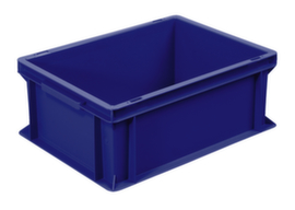 Euronorm stapelcontainers Basic met versterkte geribbelde bodem, blauw, inhoud 16 l