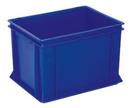 Euronorm stapelcontainers Basic met versterkte geribbelde bodem, blauw, inhoud 26 l
