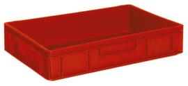 Euronorm stapelcontainers Basic met versterkte geribbelde bodem, rood, inhoud 23 l