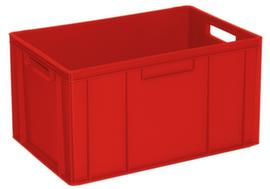Euronorm stapelcontainers Basic met versterkte geribbelde bodem, rood, inhoud 63 l