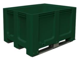 Grote container voor koelhuizen, inhoud 610 l, groen, 3 sleden