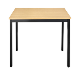 Rechthoekige multifunctionele tafel met frame van vierkante buis, breedte x diepte 700 x 600 mm, plaat beuken