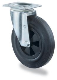 BS-ROLLEN Massief rubberen wiel, draagvermogen 135 kg, massief rubber banden