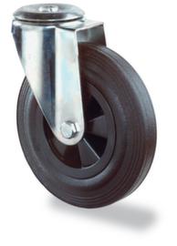 BS-ROLLEN Massief rubberen wiel, draagvermogen 50 kg, massief rubber banden