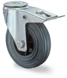 BS-ROLLEN Massief rubberen wiel, draagvermogen 70 kg, massief rubber banden
