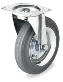 BS-ROLLEN Niet-strepend massief rubberen wiel, draagvermogen 135 kg, massief rubber banden