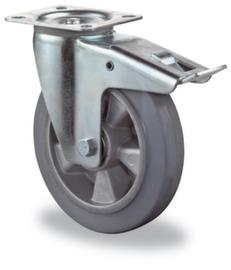 BS-ROLLEN Niet-strepend elastisch massief rubberen wiel, draagvermogen 300 kg, elastiek banden