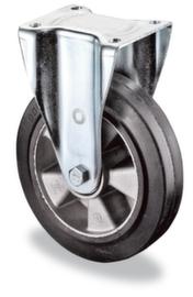 BS-ROLLEN Elastisch massief rubber wiel voor zwaar gebruik, draagvermogen 220 kg, elastiek banden