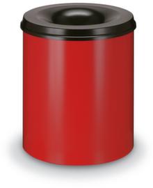 Vlamdovende prullenmand van staal, 80 l, rood, bovendeel zwart