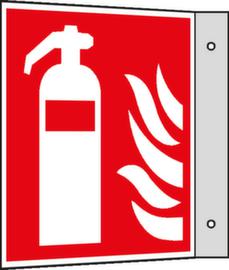 Brandbeveiligingsbord SafetyMarking® brandblusser, uithangbord, lang nalichtend